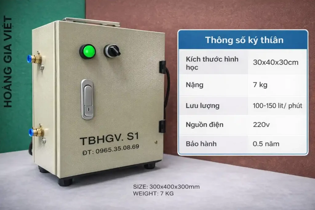 Máy tạo bọt bê tông Bọt khí TBHGV S1 công suất 100–150 lít bọt mỗi phút dùng sản xuất bê tông bọt