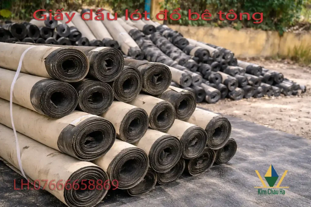 Giấy dầu lót đổ bê tông tại Tam Kỳ dạng cuộn được sử dụng để chống mất nước xi măng và tăng độ bền nền bê tông.