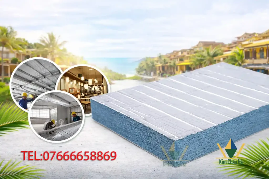 Tấm cách âm Thermobreak tại Hội An giúp giảm ồn, chống nóng, chống ẩm hiệu quả. Giải pháp tối ưu cho nhà ở, quán cafe, khách sạn ven biển.