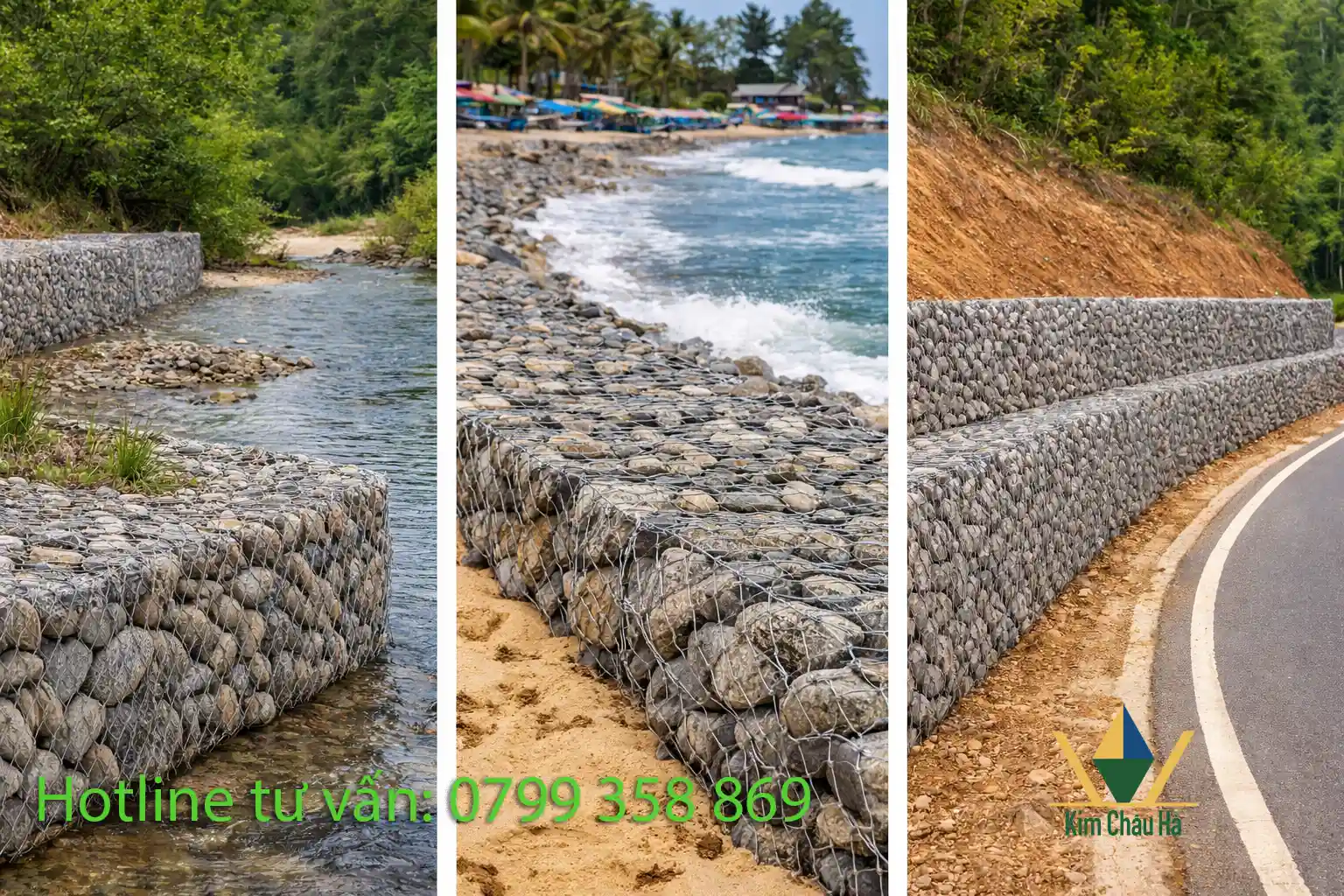 Ứng dụng rọ đá mạ kẽm trong kè sông, kè biển và gia cố mái taluy chống sạt lở hiệu quả
