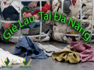 Vải lau công nghiệp màu trắng và nhiều màu được đóng thành kiện trong kho tại Đà Nẵng